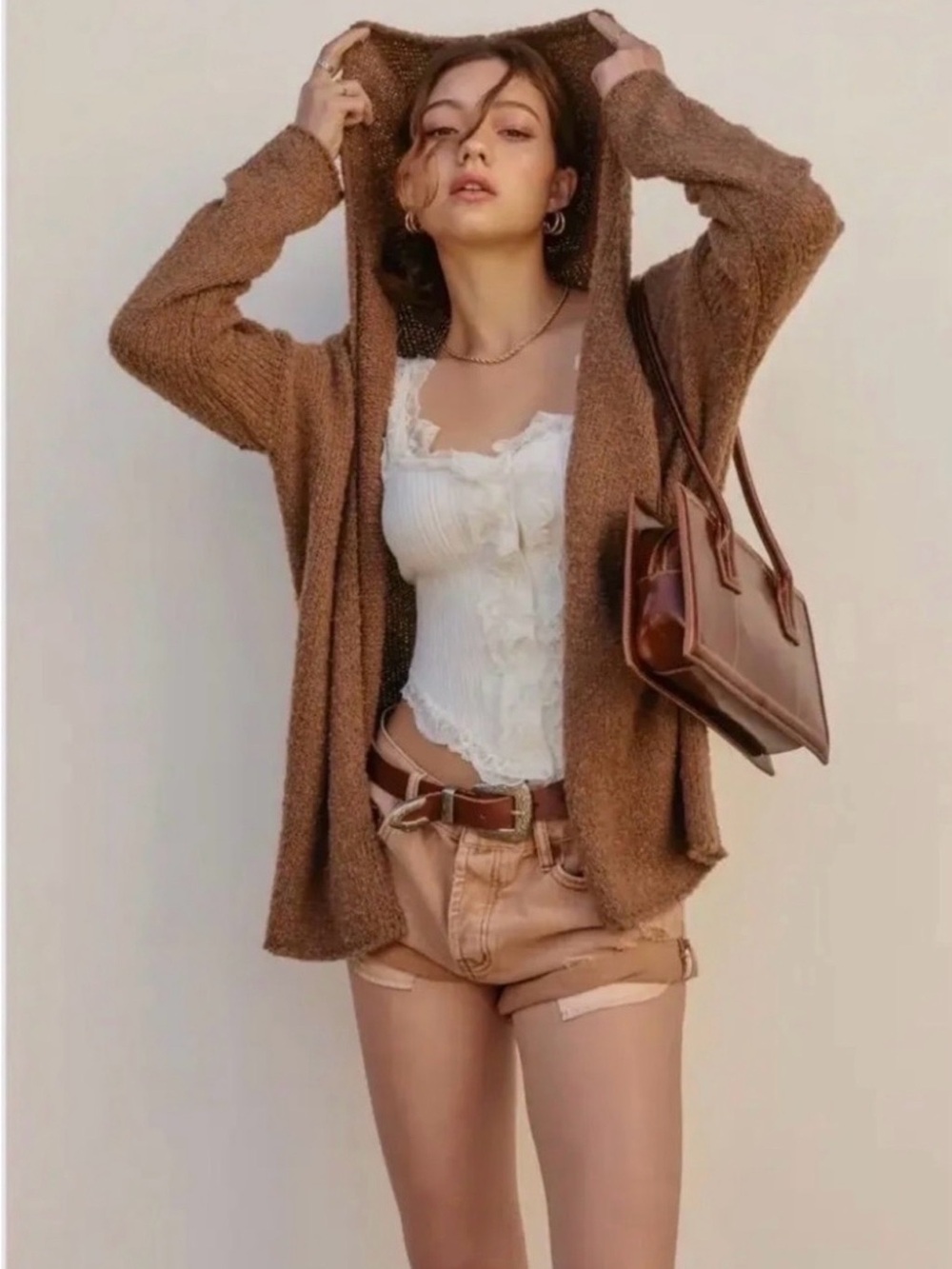 NWT Dress Forum Stay Calm Hoodie Open cardigan sweater Sz M/L